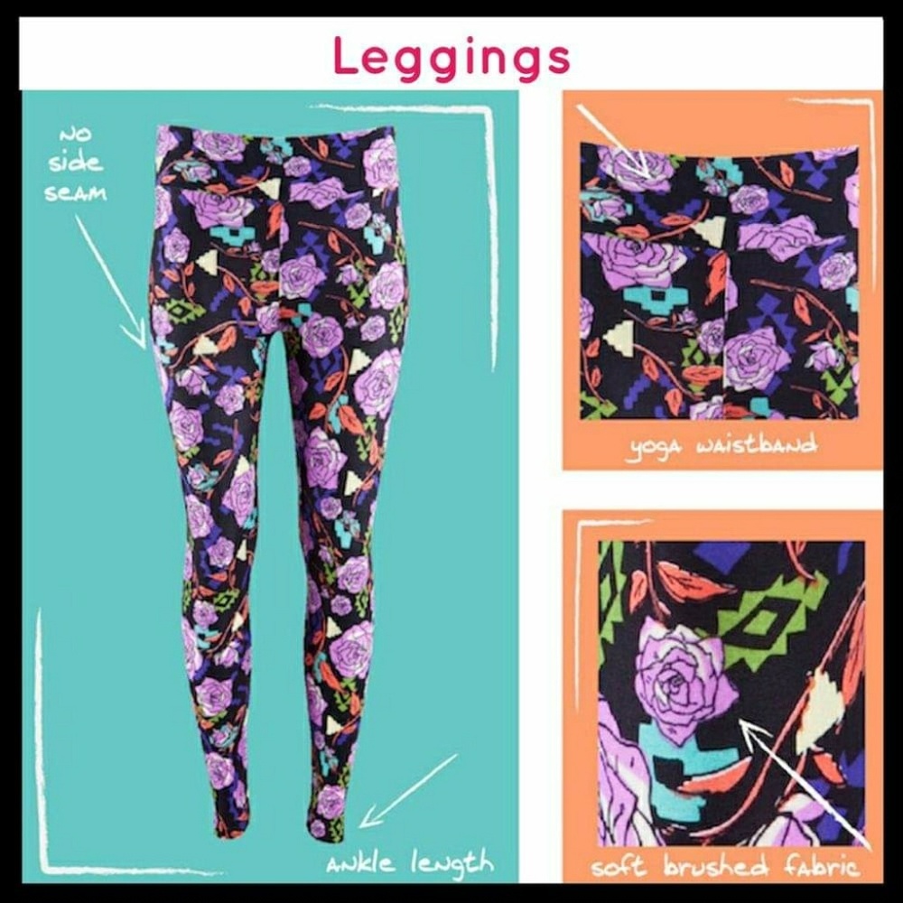 New! Stunning Paisley LuLaRoe Leggings! TC - Picture 6 of 6